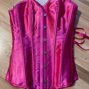 Pink Satin Corset